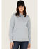 Image #1 - Carhartt Women's Rain Defender® Relaxed Fit Midweight Hooded Sweatshirt, Light Blue, hi-res
