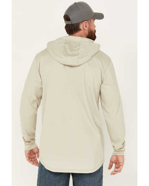 Image #4 - Hawx Men's FR Logo Hooded Long Sleeve Shirt , Taupe, hi-res