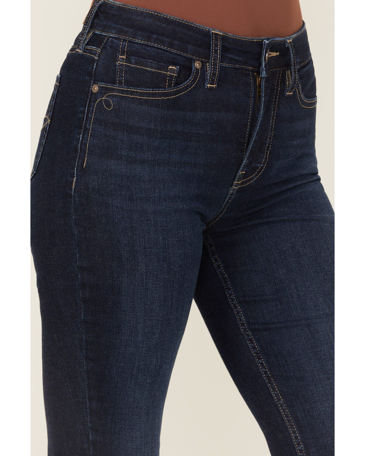 Image #2 - Shyanne Women's Celeste High Rise Sculpt Bootcut Stretch Denim Jeans, Dark Wash, hi-res