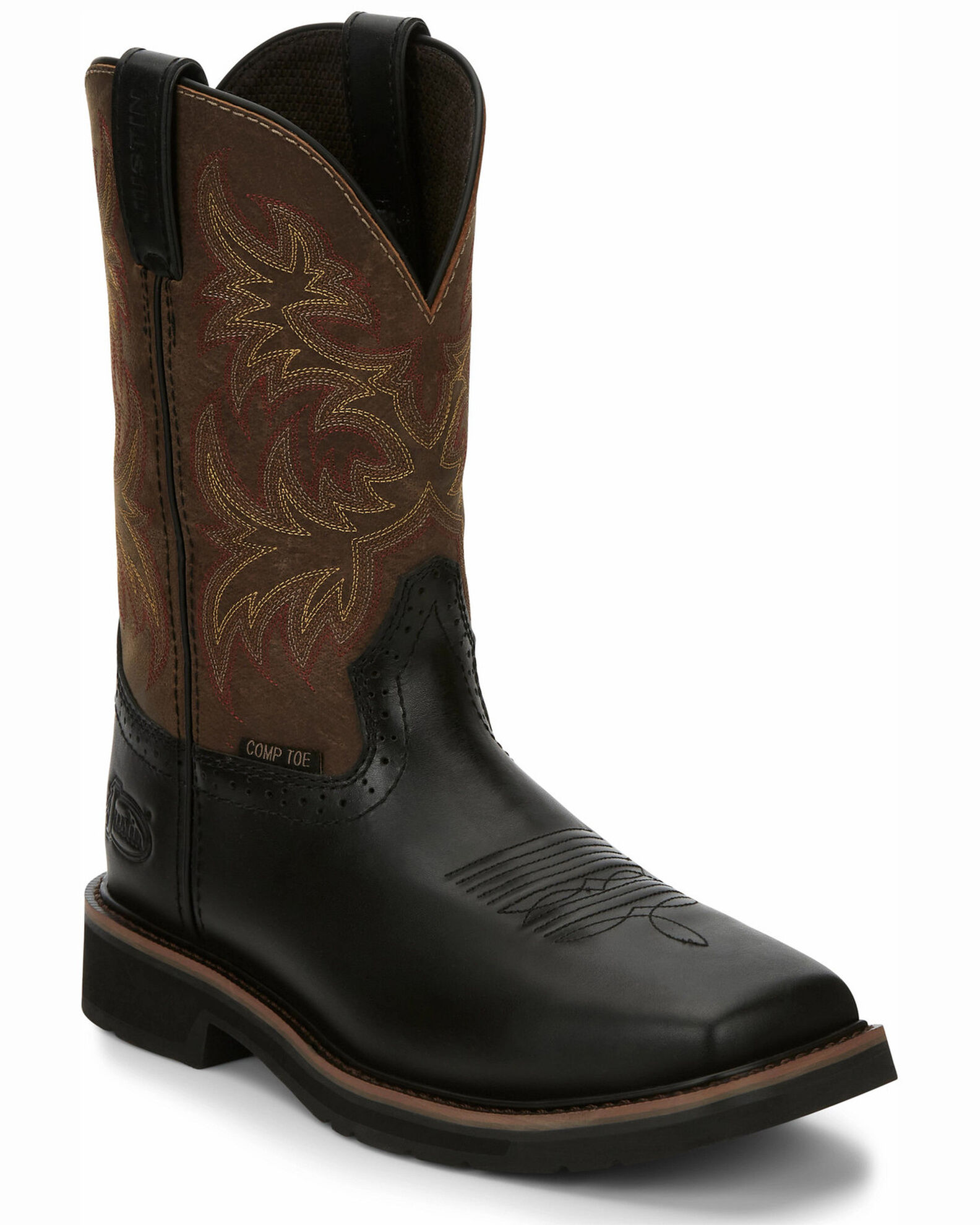 Justin Men s Driller Western Work Boots Composite Toe Country Outfitter