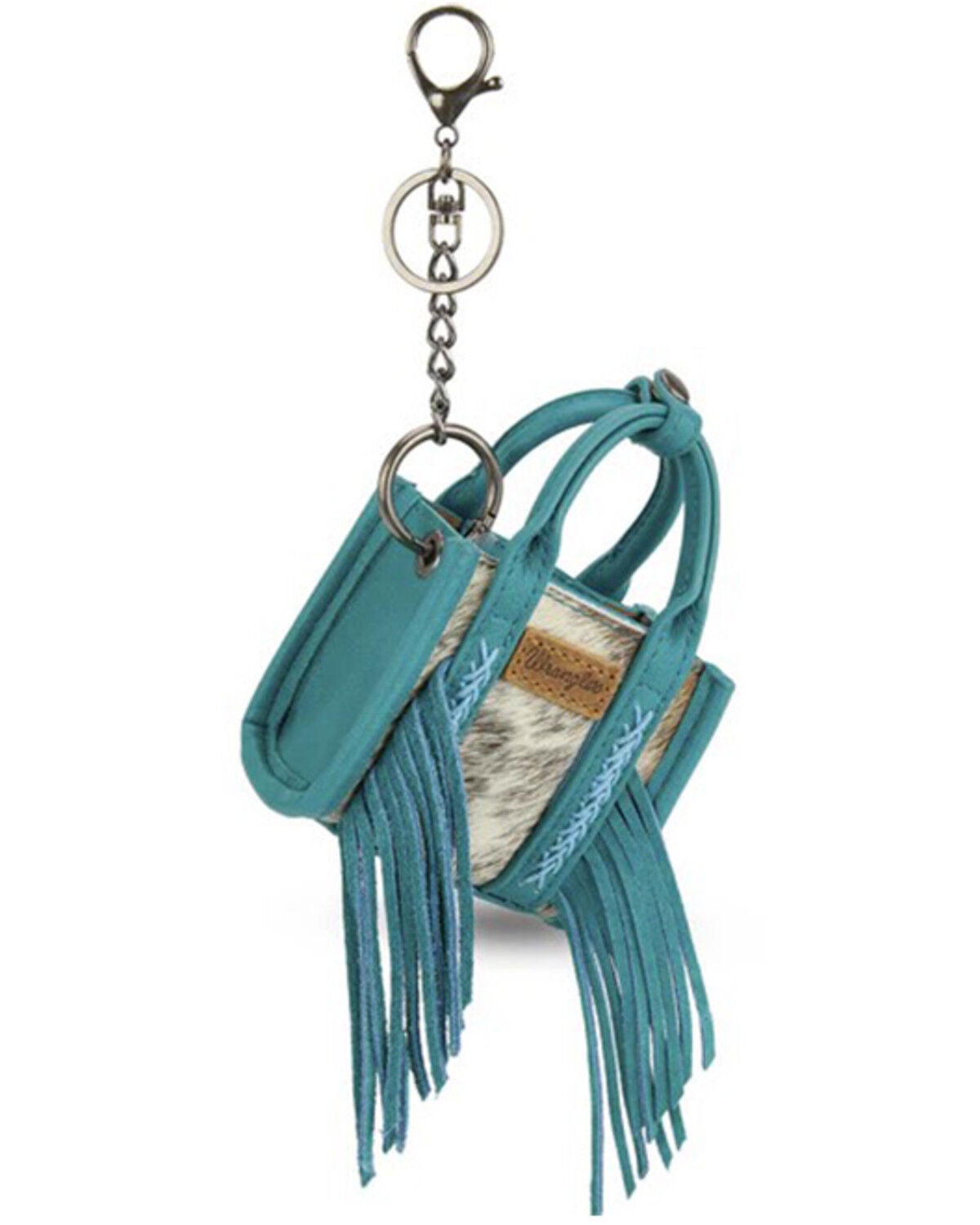 Image #1 - Wrangler Cowhide Mini Handbag Charm, Turquoise, hi-res