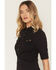 Image #3 - Idyllwind Women's Cora Knit Polo Shirt, Black, hi-res