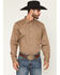 Image #1 - Cody James Men's Big Deal Geo Print Long Sleeve Button-Down Stretch Western Shirt, Lt Brown, hi-res