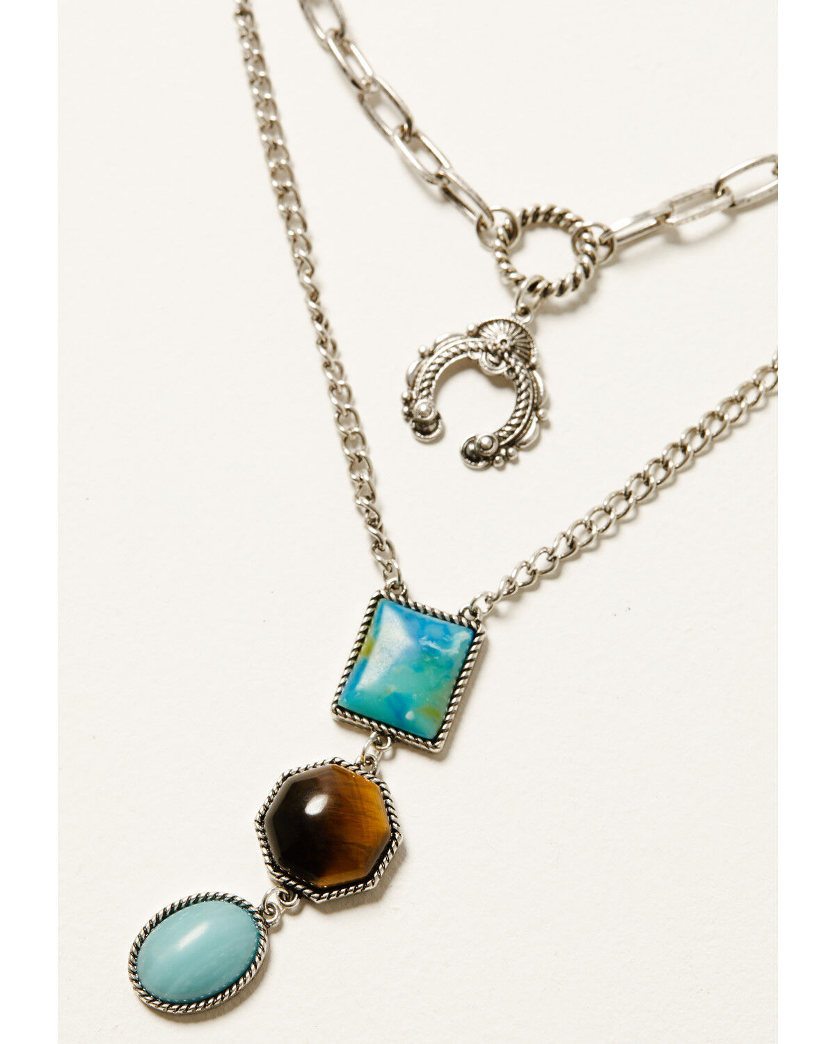 Image #2 - Shyanne Women's Juniper Sky Tri-Gem Necklace Set - 2 Piece, Silver, hi-res