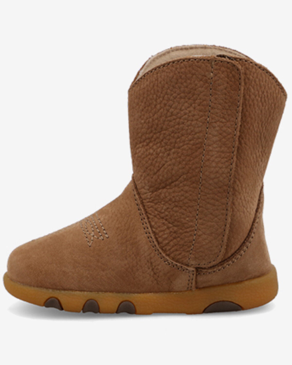 Image #3 - Twisted X Toddler Kid's Driving Moc Boots - Round Toe, Camel, hi-res