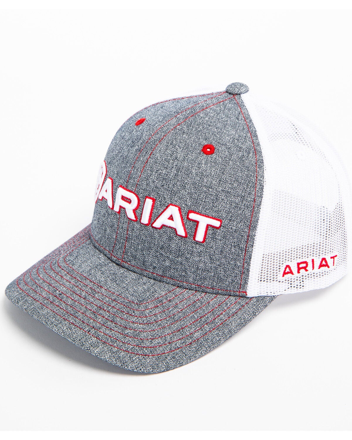 Ariat Men's Logo Ball Cap, Grey, hi-res