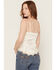 Image #4 - Miss Me Women's Lace Trim Corset Cami, Cream, hi-res
