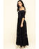 Coco + Jaimeson Women's Smocked Bodice Off The Shoulder Maxi Dress, Navy, hi-res