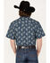 Image #4 - Cody James Men's Showcase Paisley Print Pearl Snap Western Shirt, Navy, hi-res