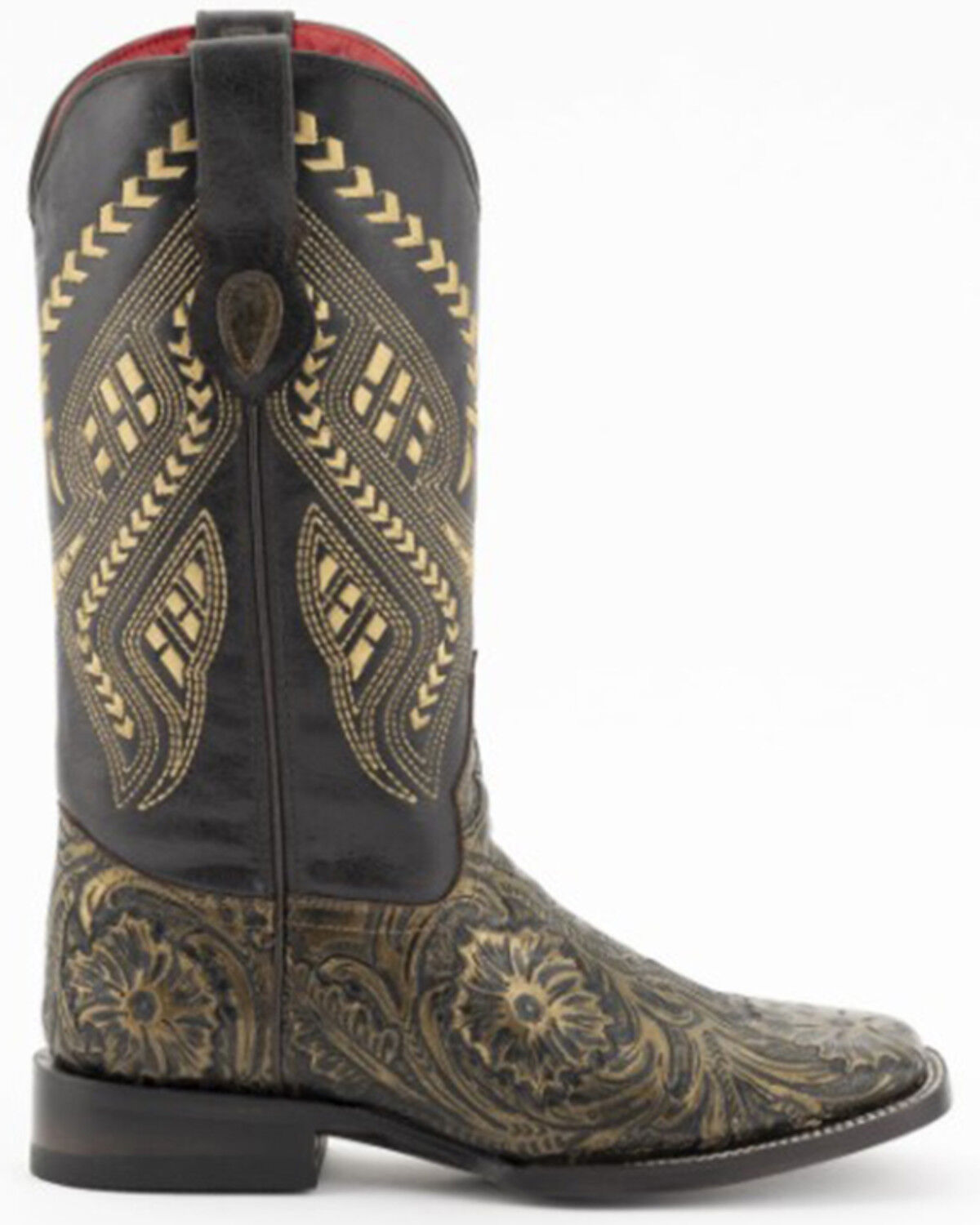 Image #2 - Ferrini Women's Cleopatra Western Boots - Broad Square Toe, Gold, hi-res