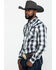 Wrangler Men's Grey Med Plaid Fashion Snap Long Sleeve Western Shirt , , hi-res