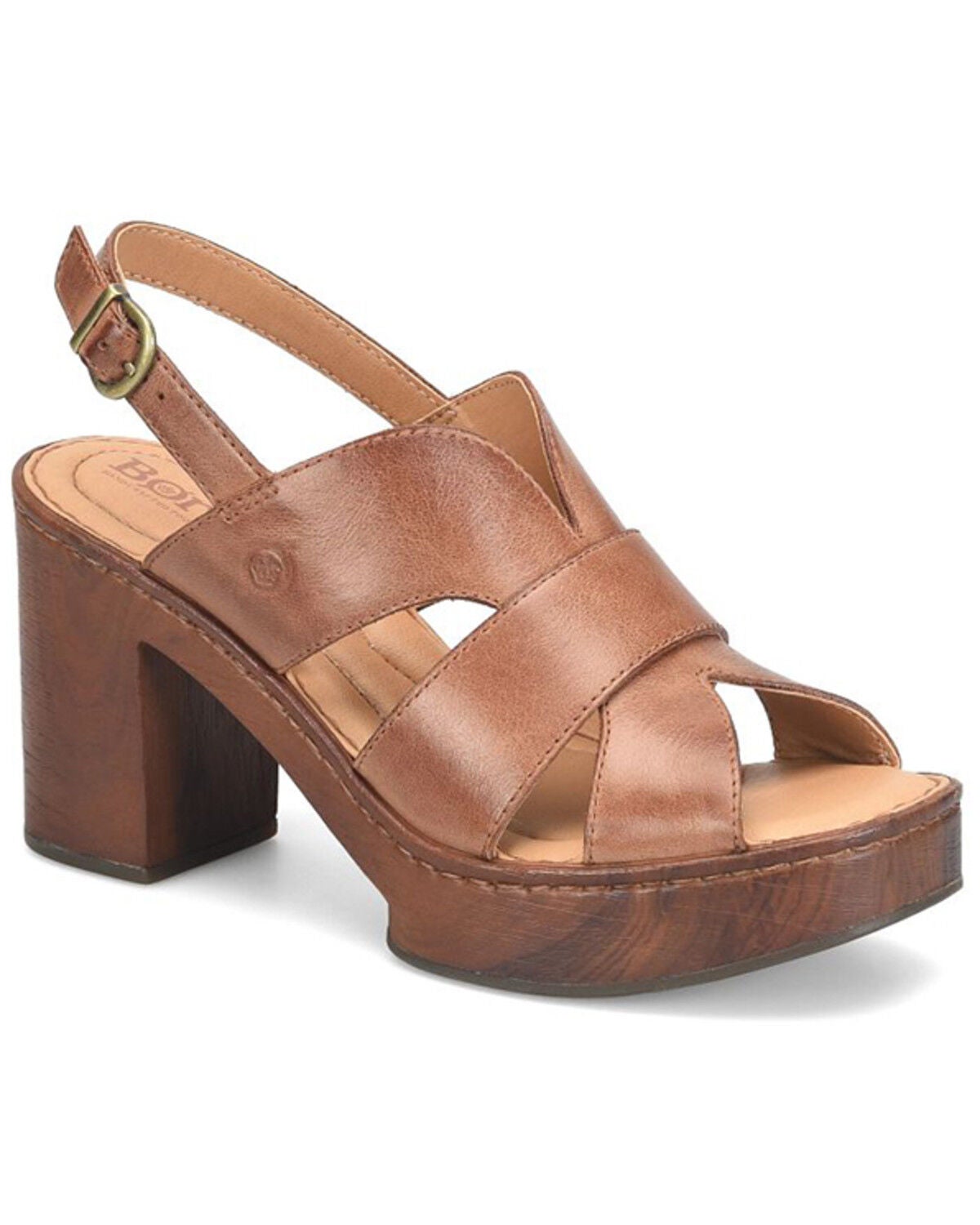 Born Women's Nassu Platform Sandals, Brown, hi-res