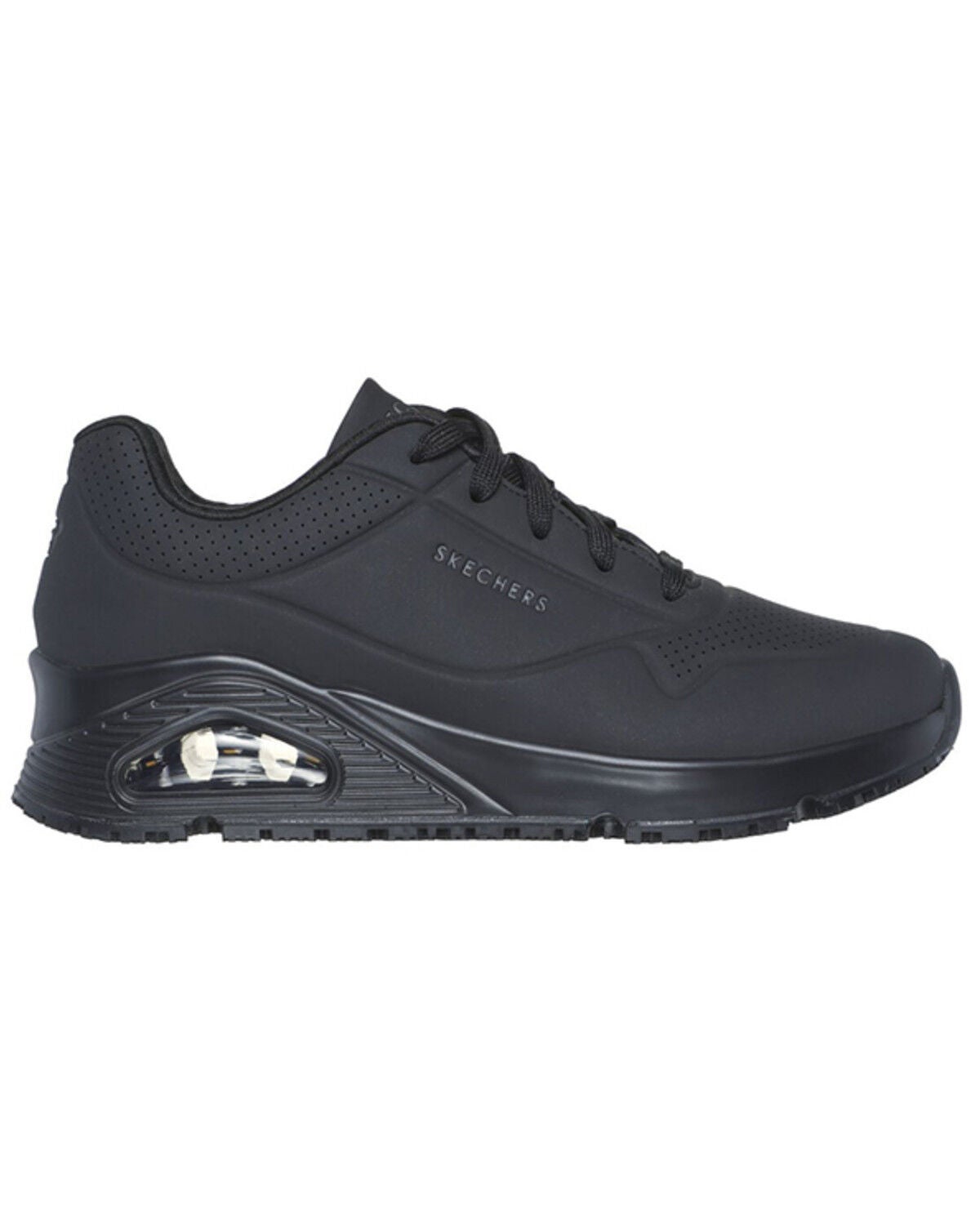 Skechers Women's Relaxed Fit Uno Sr Work Shoes - Round Toe, Black, hi-res