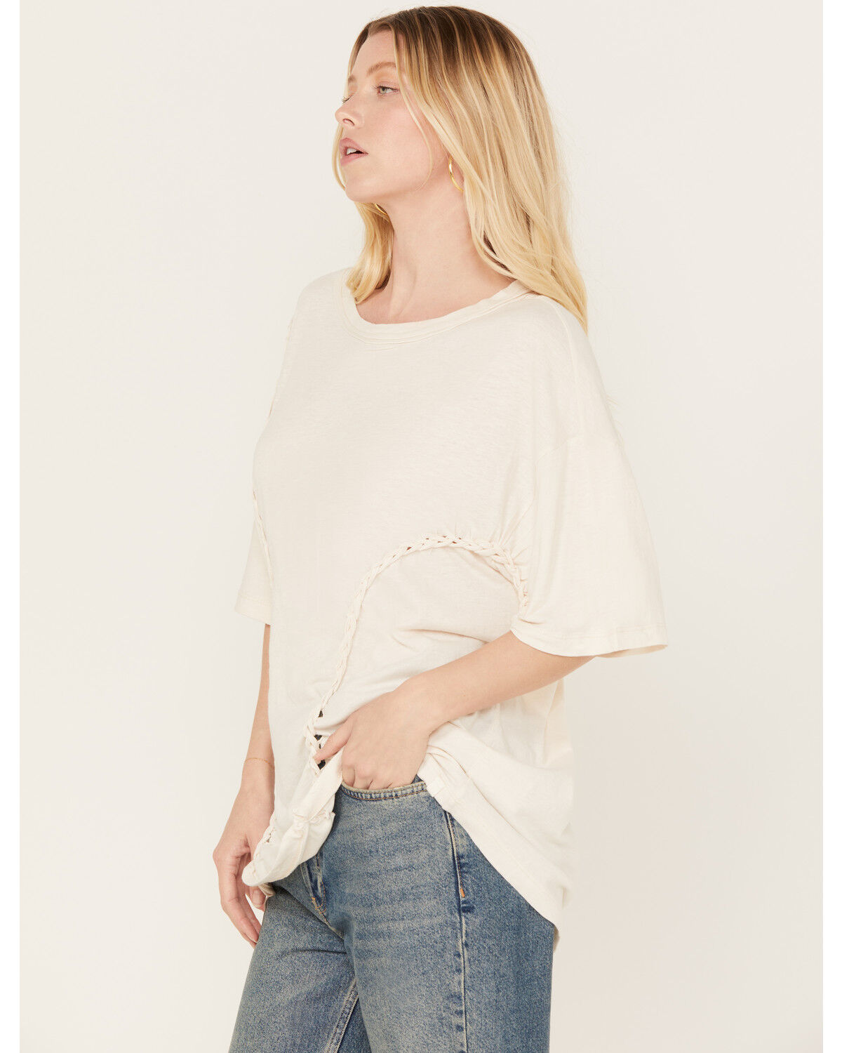 Image #2 - Free People Women's Moonlit Midi Shirt, Natural, hi-res