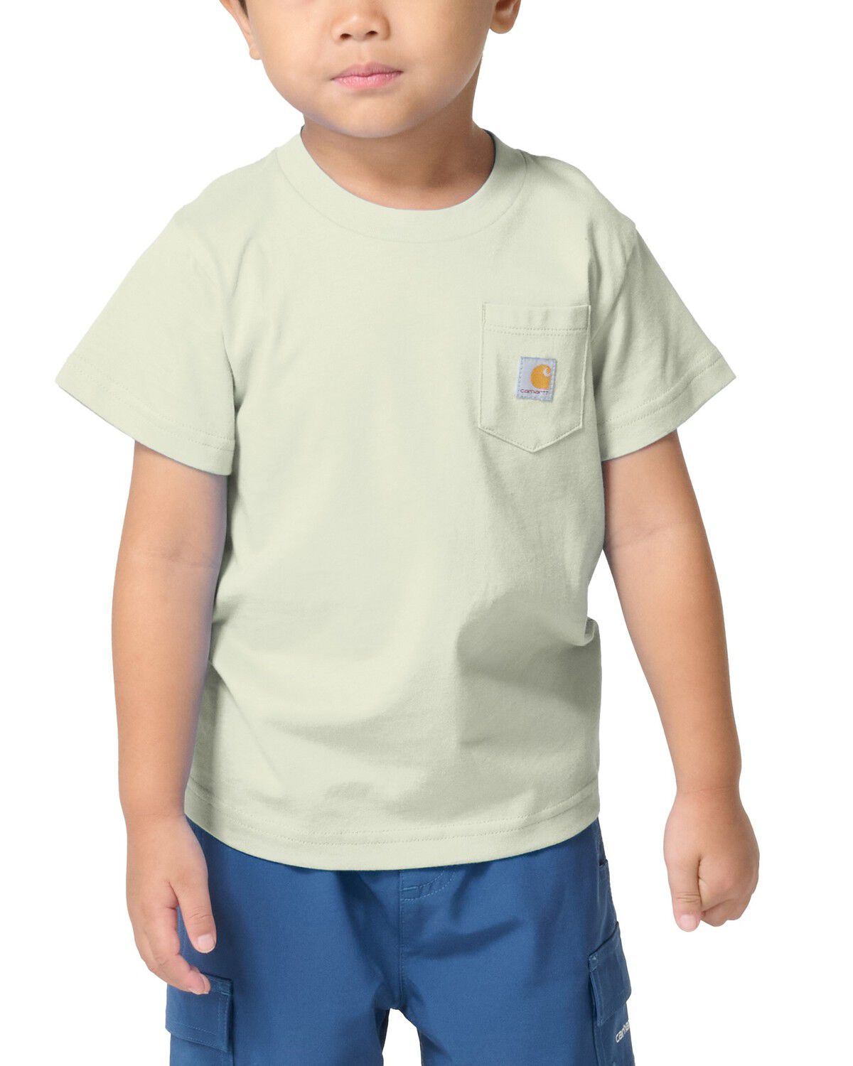 Image #1 - Carhartt Toddler Boys' Logo Pocket Short Sleeve T-Shirt, Light Green, hi-res
