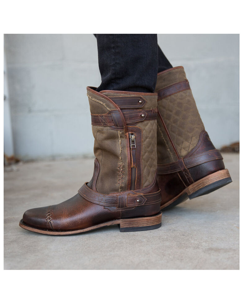Lane Men's Dustoff Western Boots - Round Toe, Cognac, hi-res