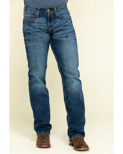 Image #2 - Ariat Men's M7 Rocker Summit Dark Stretch Stackable Slim Straight Jeans , Indigo, hi-res