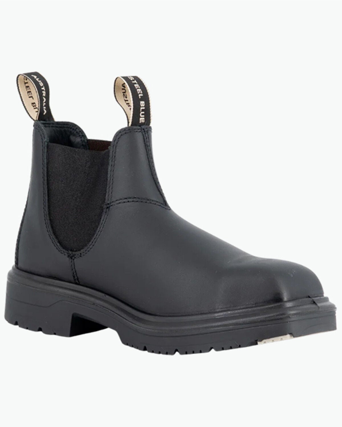 Steel Blue Men's Hobart Slip-On Station Work Boots - Steel Toe, Black, hi-res