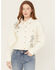 Image #1 - Blue B Women's Cowgirl Embroidered Denim Trucker Jacket, Cream, hi-res