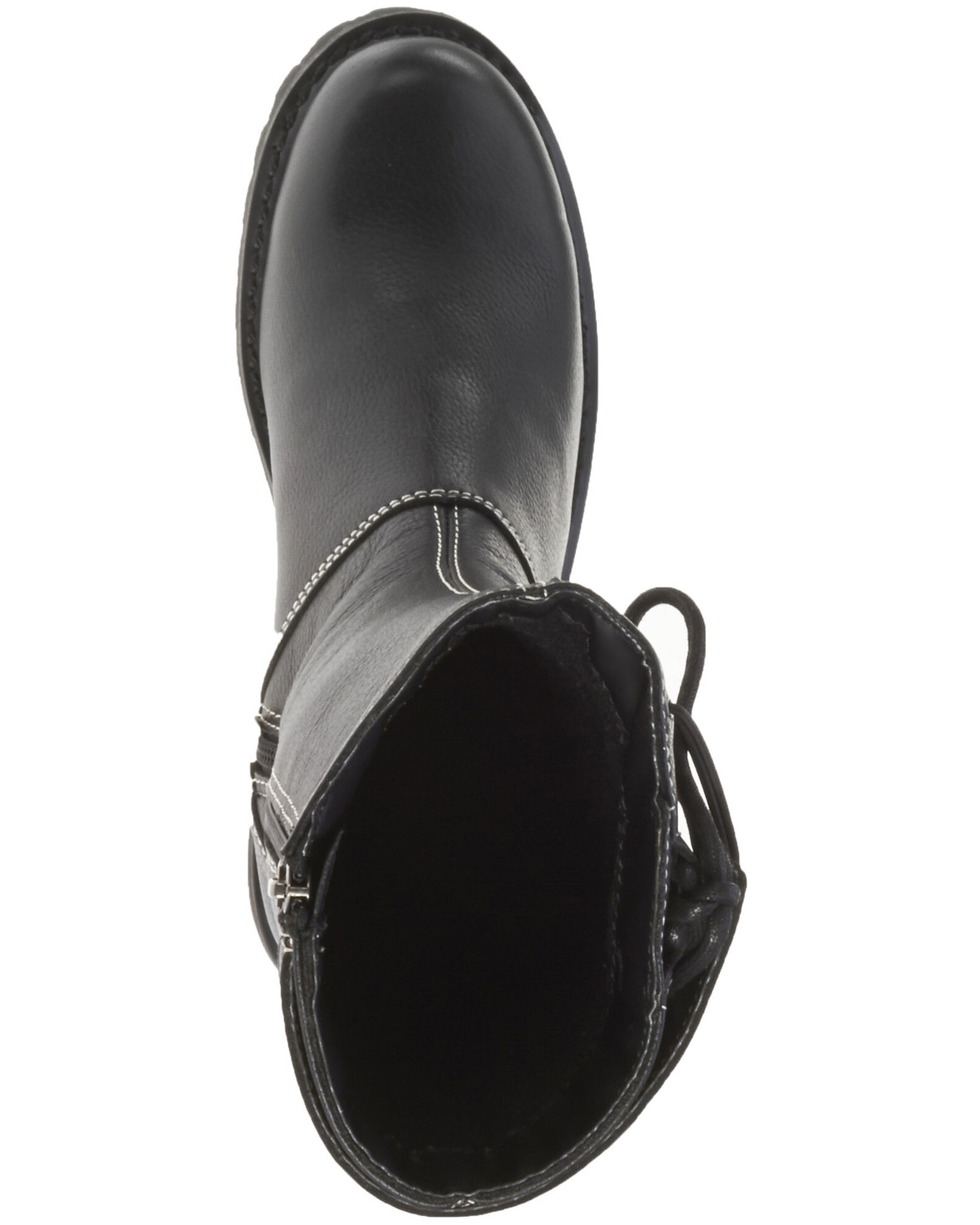 Image #6 - Harley Davidson Women's Melia Moto Boots - Round Toe, Black, hi-res