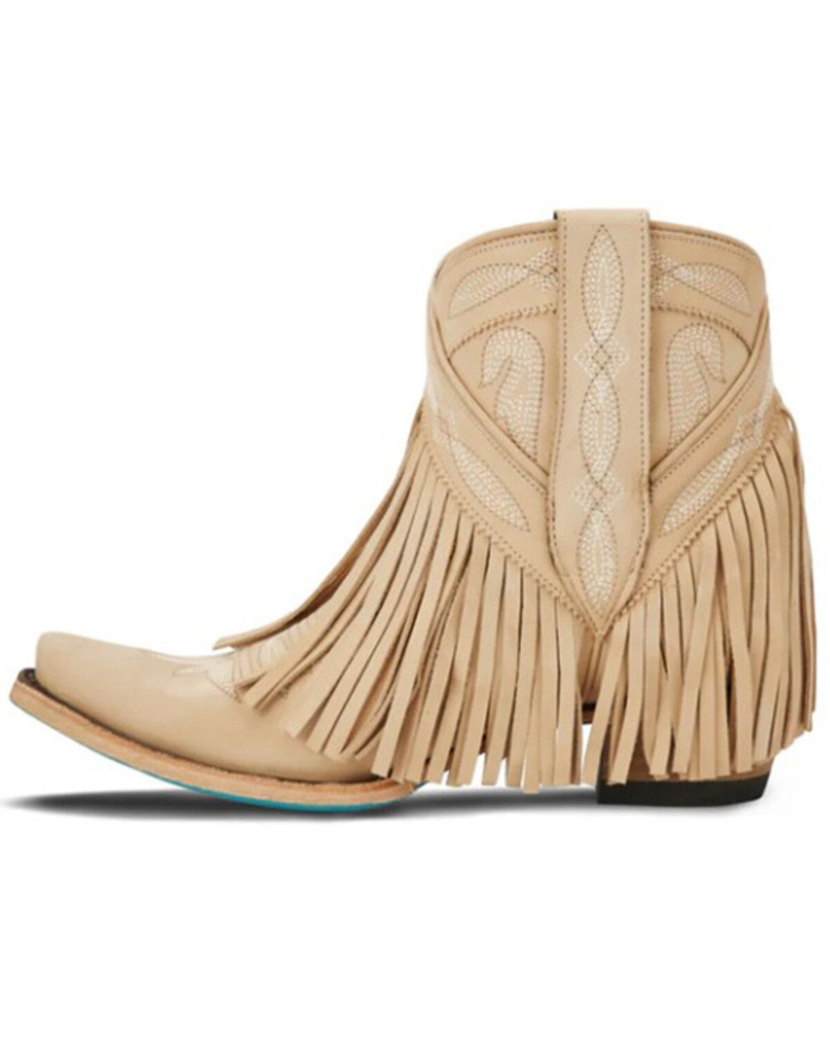 Image #3 - Lane Women's Senita Falls Western Booties - Snip Toe, Ivory, hi-res