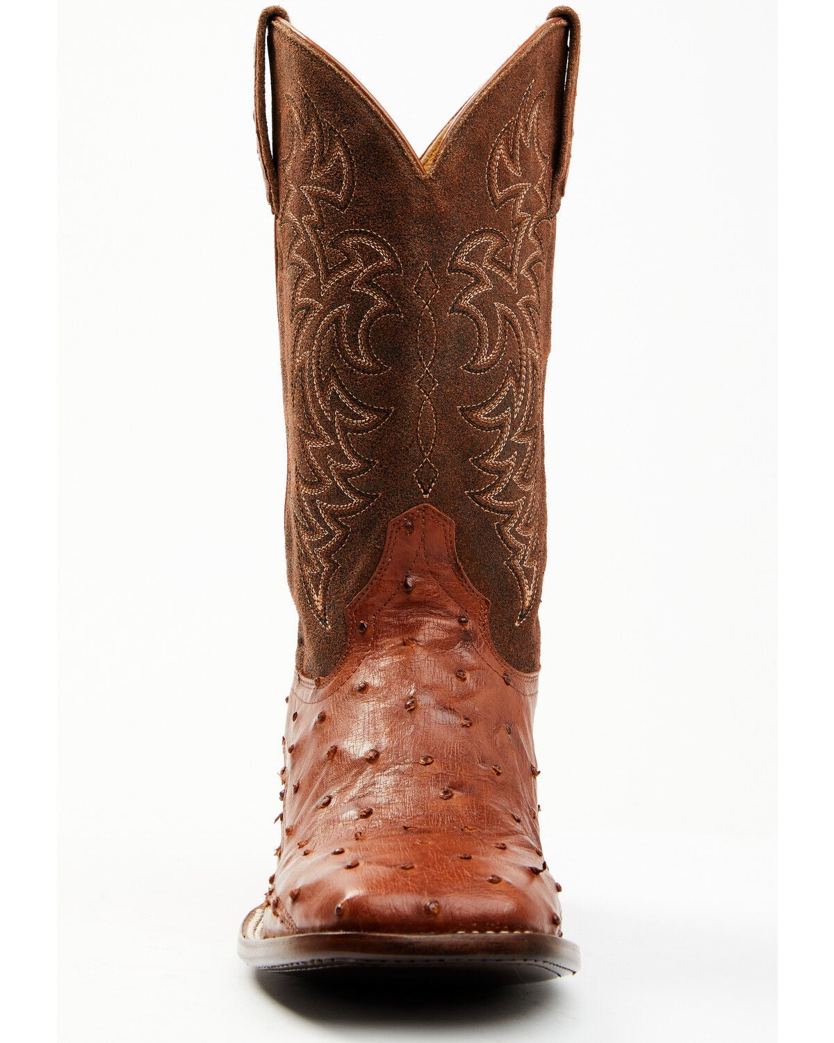 Image #4 - Cody James Men's Brandy Genuine Ostrich Exotic Western Boots - Broad Square Toe, , hi-res