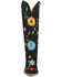 Image #4 - Dingo Women's Flower Power Suede Tall Western Boots - Snip Toe, Black, hi-res