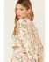 Peach Love Women's Splatter Print Pullover Sweatshirt , Tan, hi-res
