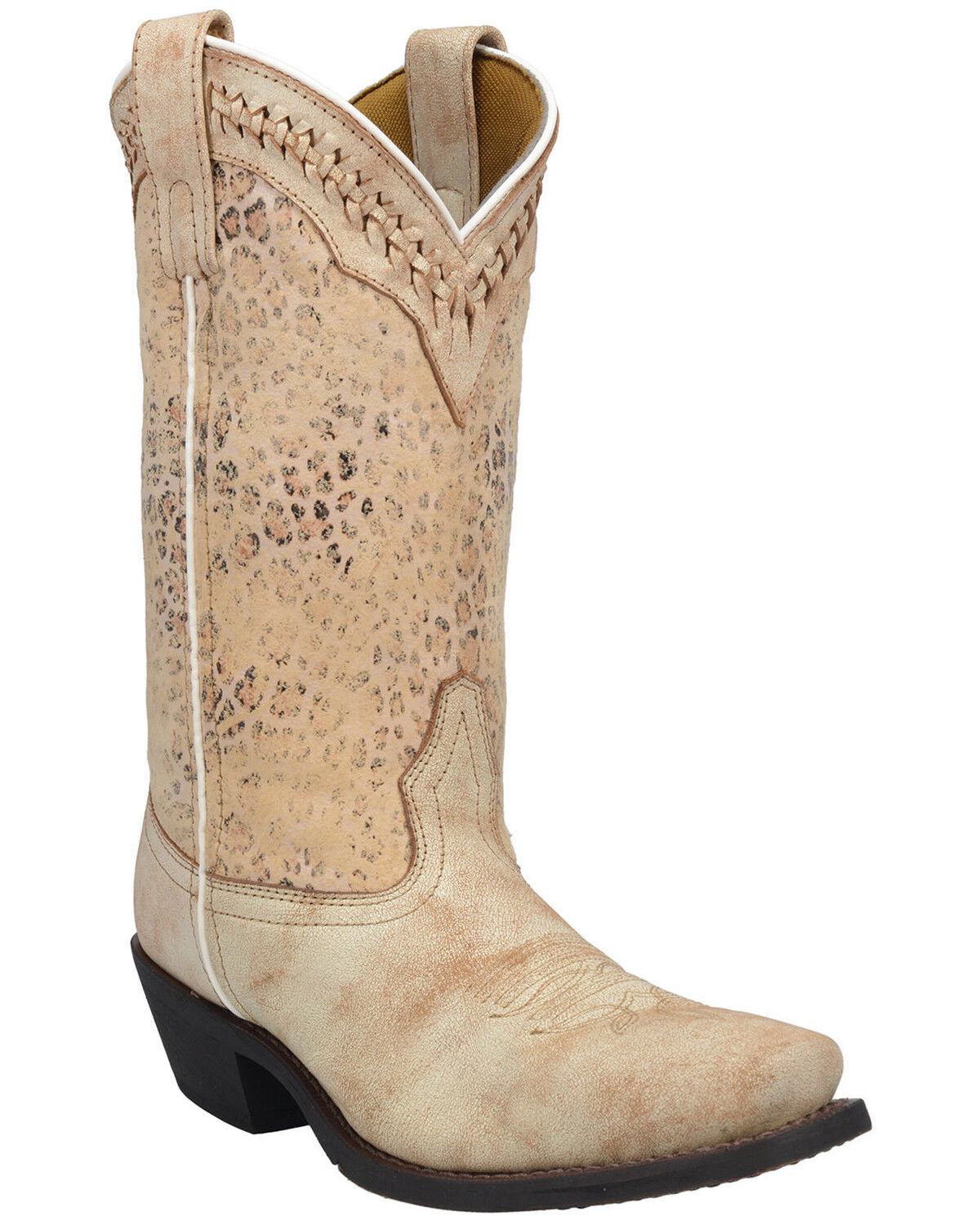 Image #1 - Laredo Women's Fade To Cat Western Boots - Square Toe, Off White, hi-res