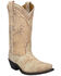 Image #1 - Laredo Women's Fade To Cat Western Boots - Square Toe, Off White, hi-res