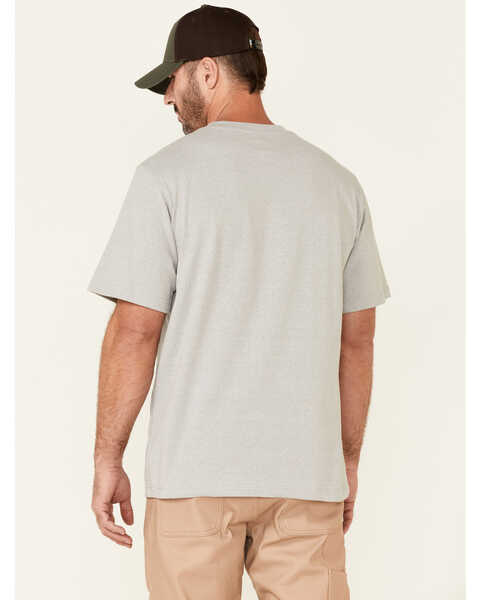 Image #4 - Hawx Men's Solid Light Gray Forge Short Sleeve Work Pocket T-Shirt - Tall, Light Grey, hi-res