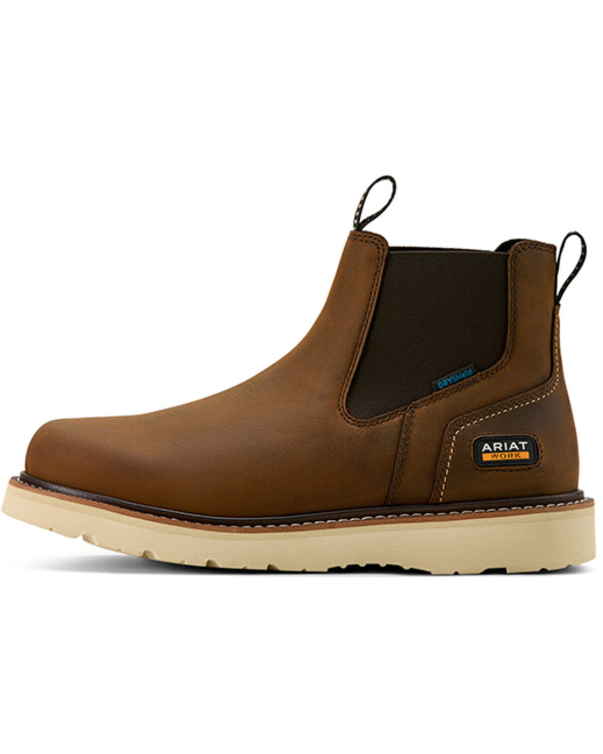 Image #2 - Ariat Men's Rebar Wedge Chelsea Waterproof Work Boots - Soft Toe, Brown, hi-res