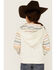 RANK 45 Girls' Multicolored Stripe Sleeve Hooded Pullover, Ivory, hi-res