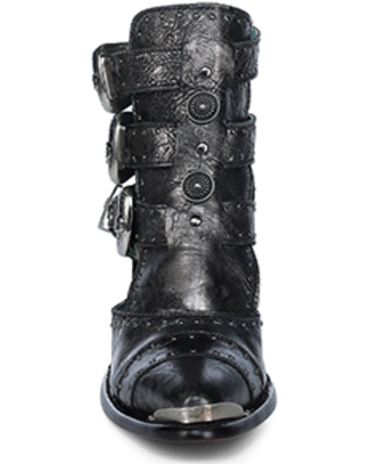 Image #3 - Corral Women's Studded Metallic Fashion Booties - Round Toe, Silver, hi-res