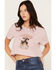 Image #2 - George Strait by Wrangler Women's Strait Up Country Short Sleeve Graphic Cropped Tee, Blush, hi-res