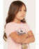 Image #2 - Shyanne Girls' Raised To Be Rowdy Short Sleeve Fringe Graphic Tee, Light Pink, hi-res