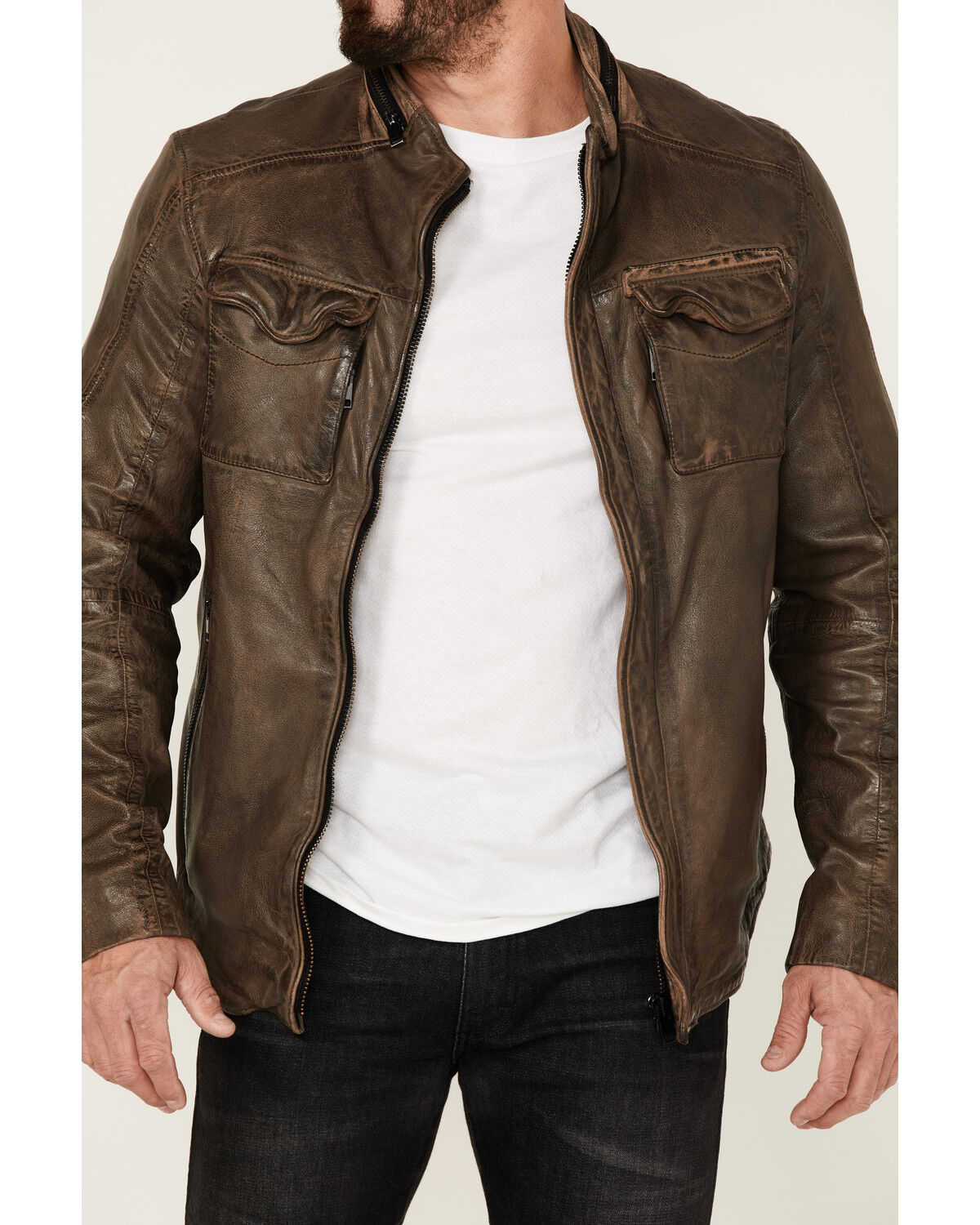 Image #3 - Mauritius Leather Men's Cove Lamb Leather Jacket, , hi-res