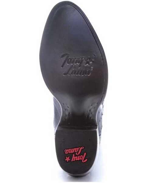 Tony Lama Men's Nicolas Smooth Ostrich Western Boots - Round Toe , Black, hi-res