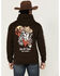 Image #4 - Riot Society Men's Boot Barn Exclusive Out of Time Cowgirl Graphic Hooded Sweatshirt, Dark Brown, hi-res