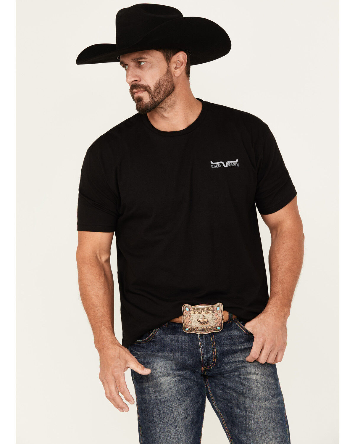 Image #1 - Kimes Ranch Men's Boot Barn Exclusive Drawn Horizon Short Sleeve T-Shirt, Black, hi-res