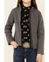 Image #3 - Roper Girls' Hi Tech Fleece Zip-Front Softshell Jacket , Grey, hi-res