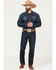 Image #1 - Cinch Men's Silver Label Dark Wash Slim Straight Jeans, Indigo, hi-res