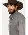 Image #2 - Cinch Men's Geo Print Long Sleeve Button-Down Stretch Western Shirt, Black, hi-res