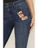 Image #2 - Idyllwind Women's Ellwood Dark Wash High Rise Patch Bootcut Super Stretch Denim Jeans, Dark Wash, hi-res