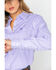 Image #4 - Cinch Women's Stripe Button Down Core Western Long Sleeve Shirt, Purple, hi-res