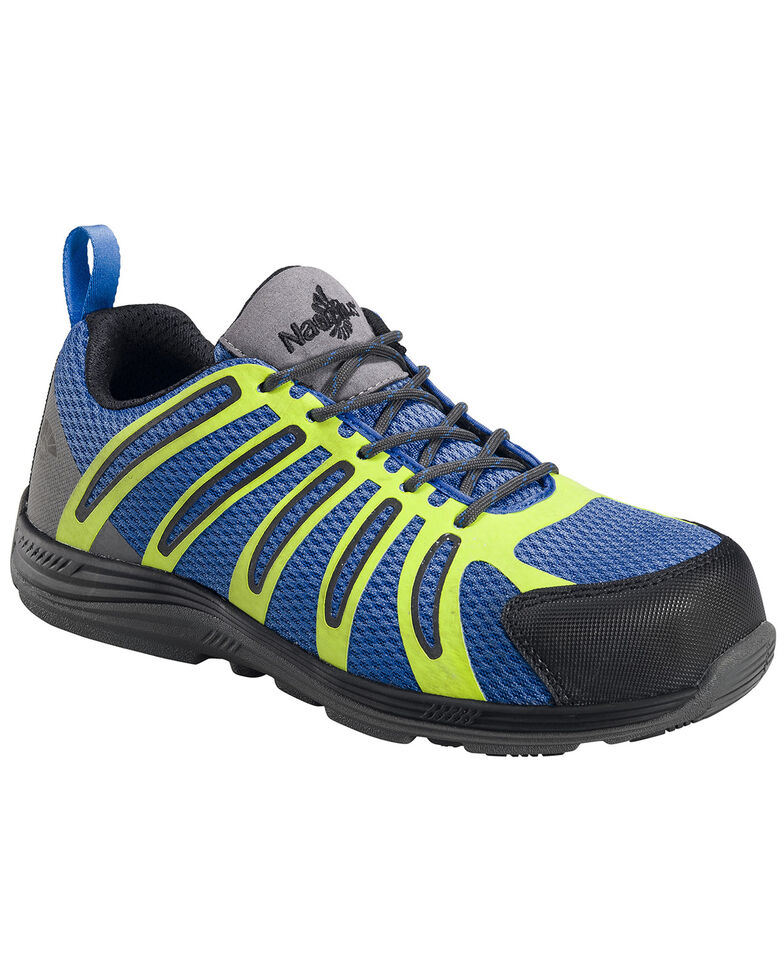 Nautilus Men's Metal-Free Wedge Sole Work Shoes - Composite Toe , Blue, hi-res