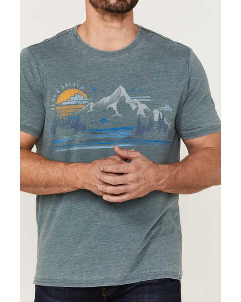 Image #3 - Flag & Anthem Men's Scenic Mountain Burnout Graphic T-Shirt , Teal, hi-res