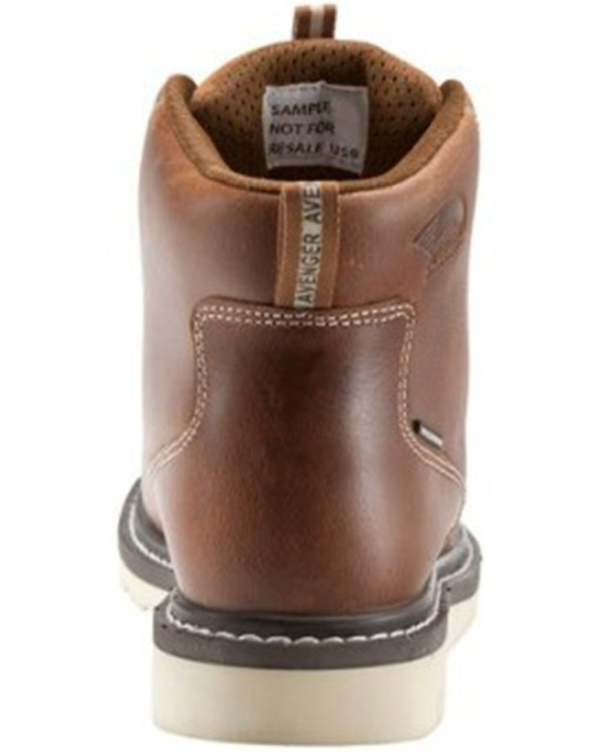 Image #5 - Avenger Men's Wedge Mid 6" Lace-Up Waterproof Work Boots - Carbon Nanofiber Safety Toe, Brown, hi-res