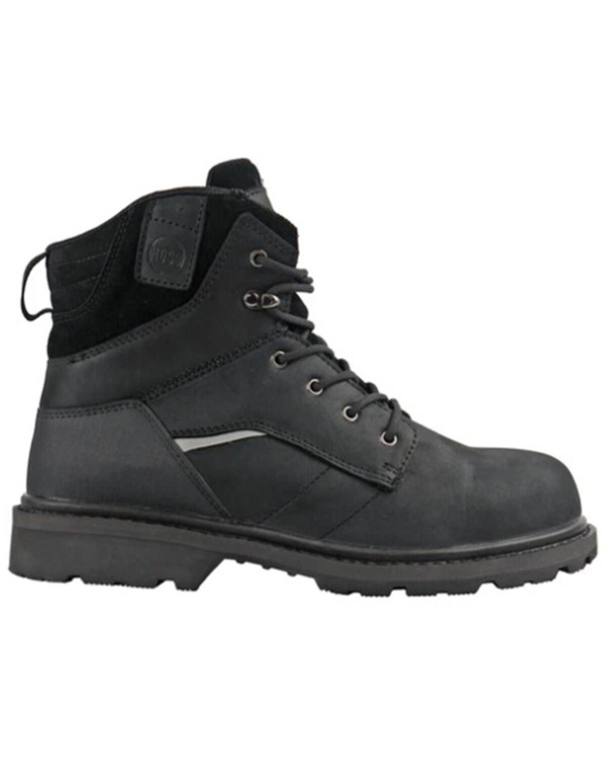 Image #2 - Hoss Men's Carson 6" Lace-Up Work Boots - Composite Toe, Black, hi-res