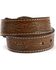 Nocona Boys' Floral Leather Belt , Brown, hi-res
